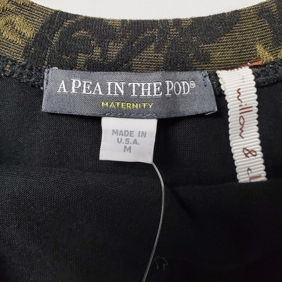 Pea in the Pod Green Black art Deco Dress Med - Picture 11 of 11